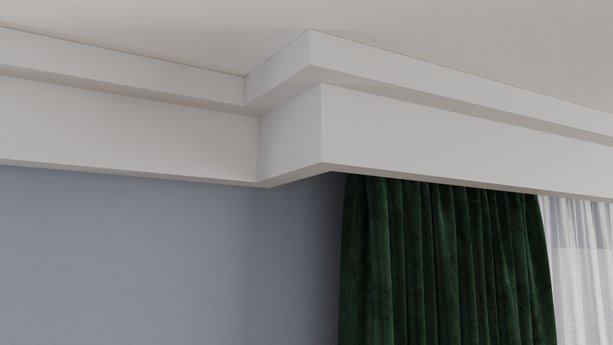 Maskownica karnisza DLM7 DECOREM z polistyrenu prosta klasyczna T 2m