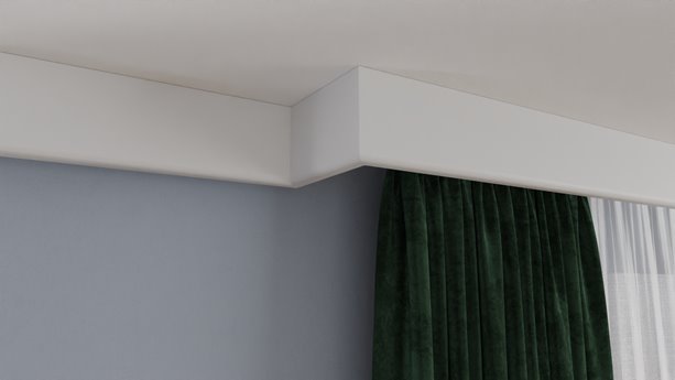 Maskownica karnisza DLM8 DECOREM z polistyrenu listwa zaokrąglona 2m