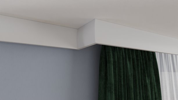 Maskownica karnisza DLM9 DECOREM z polistyrenu listwa wypukła C 2m